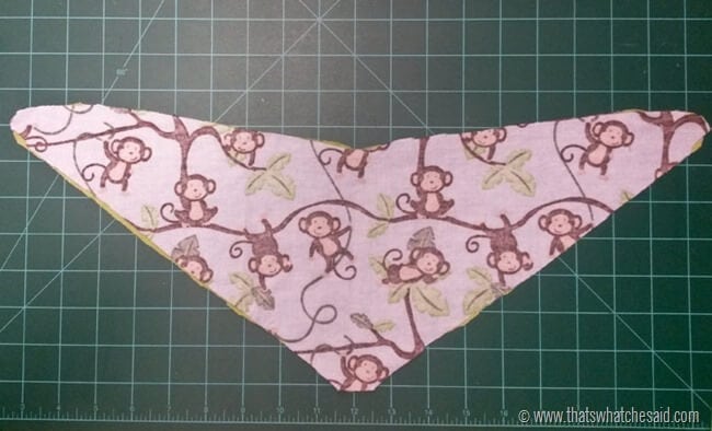 How to make a bandana drool bib