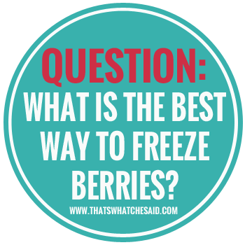 Freezing Berries.