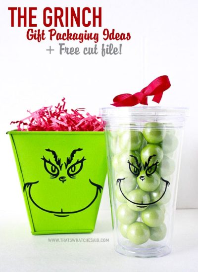 The Grinch Gift Packaging + Free Cut File