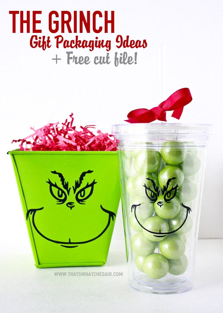 The Grinch Gift Packaging + Free Cut File