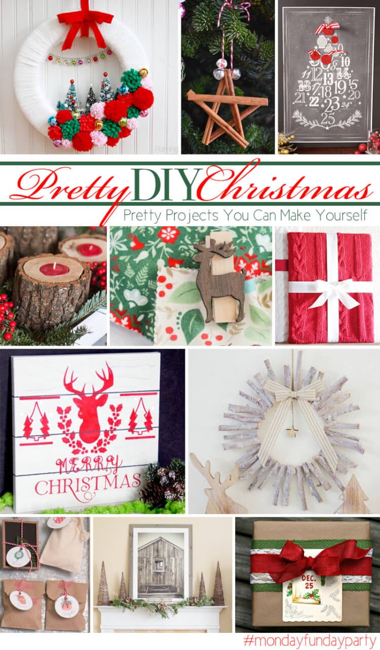 12 Christmas DIY Projects at Monday Funday Link Party www.thatswhatchesaid.com