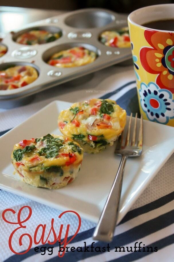 Easy Egg Breakfast Muffins! Make ahead and enjoy all week long! Mornings just got a whole lot easier!