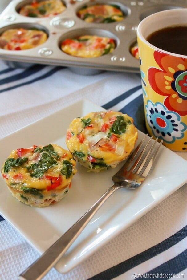 These make ahead egg breakfast muffins are perfect for busy mornings! 