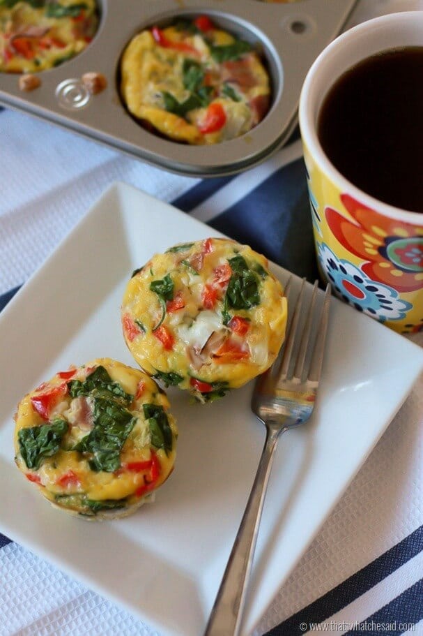 Egg Breakfast Muffins at thatswhatchesaid.com Mornings have never tasted so good!