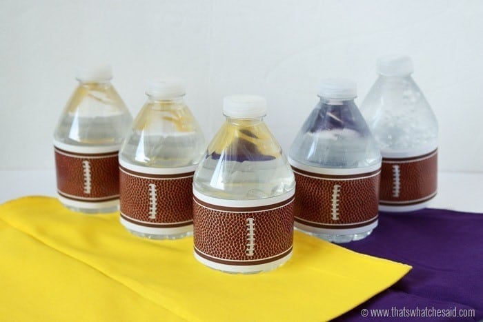 Free Football Water Bottle Labels Free Printables at www.thatswhatchesaid.com