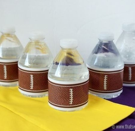 Football Water Bottle Labels at www.thatswhatchesaid.com