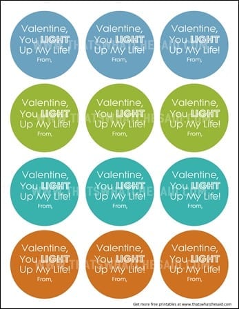 Light Up My Life Glow Stick Valentine Free Printable at www.www.thatswhatchesaid.com Light Up My Life Glow Stick Valentine Free Printable at www.www.thatswhatchesaid.com