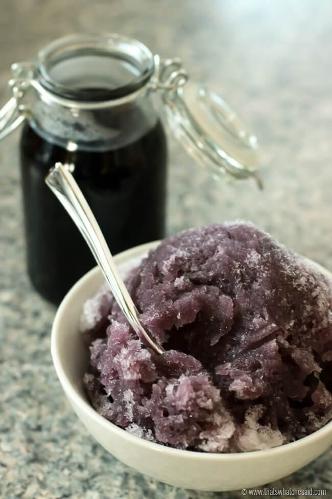 Make Your Own Snow Cone Syrup!  So easy and so delicious, perfect for snow days!