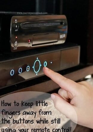 The Best way to keep kids away from electronics buttons! Genius!