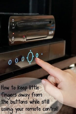 The Best way to keep kids away from electronics buttons! Genius!