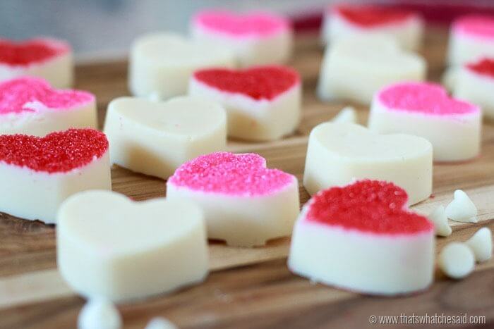 Easy 3 Ingredient Fudge. Perfect for Valentine's Day