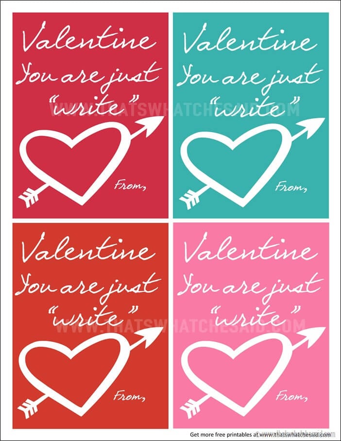 Just Write Valentine at www.thatswhatchesaid.com