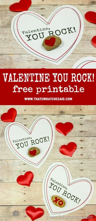 Non Candy Valentine You Rock Free Printable at www.thatswhatchesaid.com