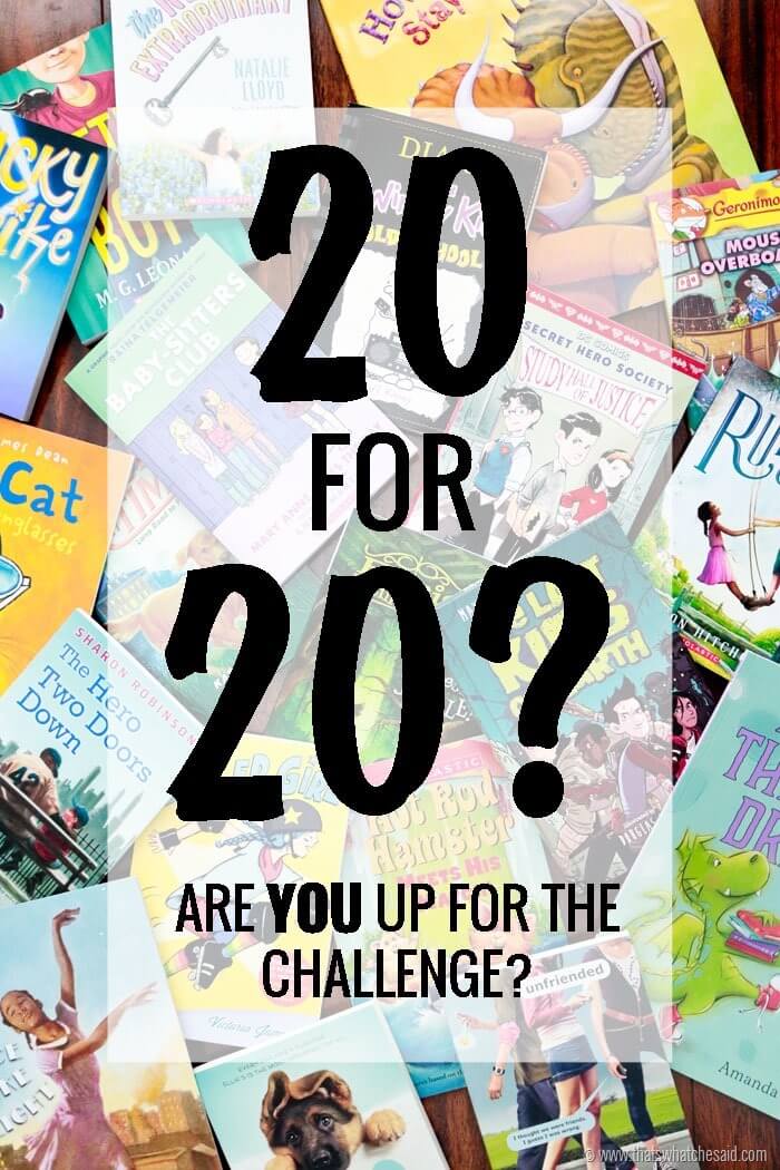 20 for 20 Scholastic Reading Challenge