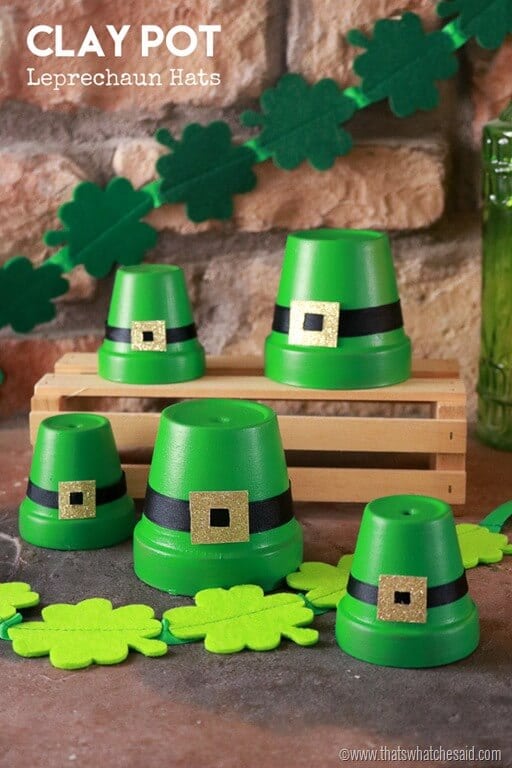 Leprechaun Hats from Clay Pot Crafts