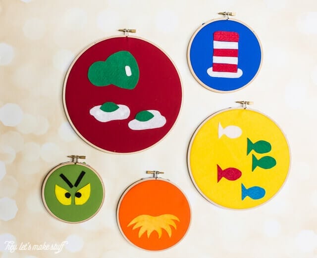Dr. Seuss Craft Ideas - Dr. Seuss Felt Hoop Project