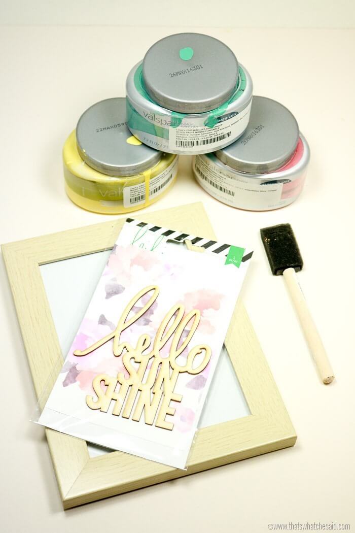 Hello Sunshine Easy Frame Project