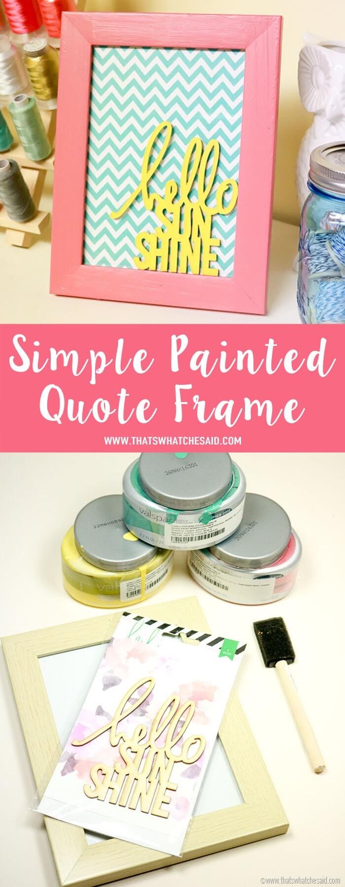 Painted Quote Frame