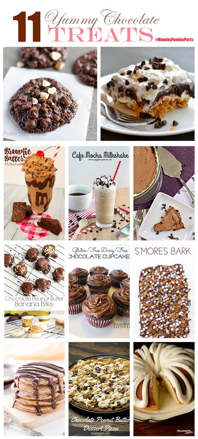 11 Choclate Recipes Monday Funday Link Party