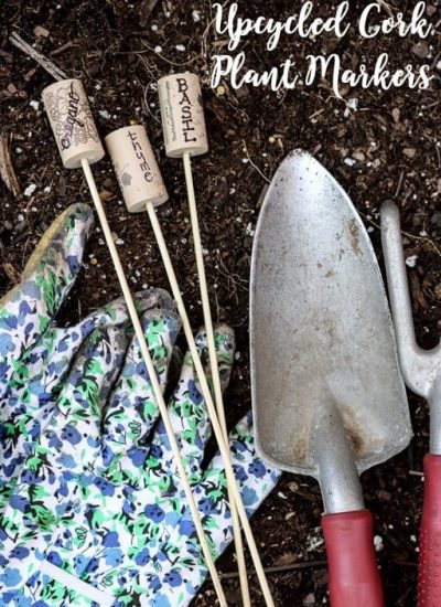 Upcycled Cork Garden Markers