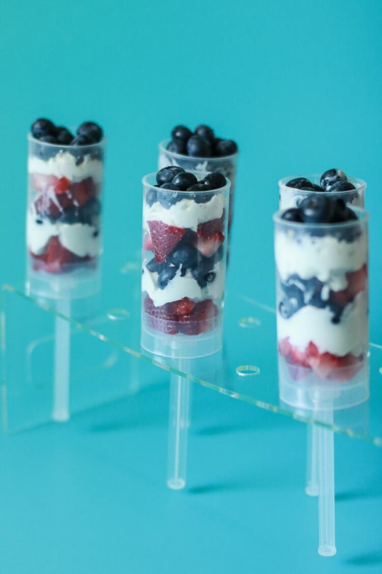 Patriotic Layerd Fruit Push Pops