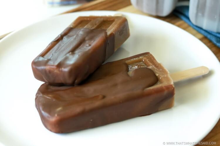 Chocolate Covered Coffee Flavored Popsicles