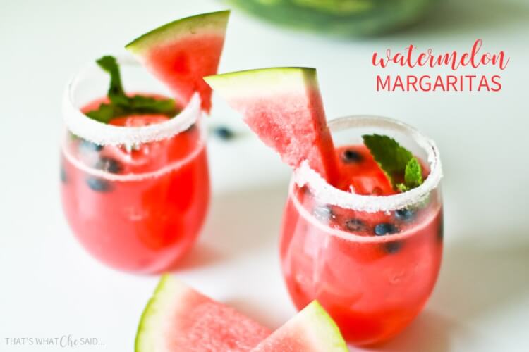Watermelon Margaritas that are easy and delicious! 