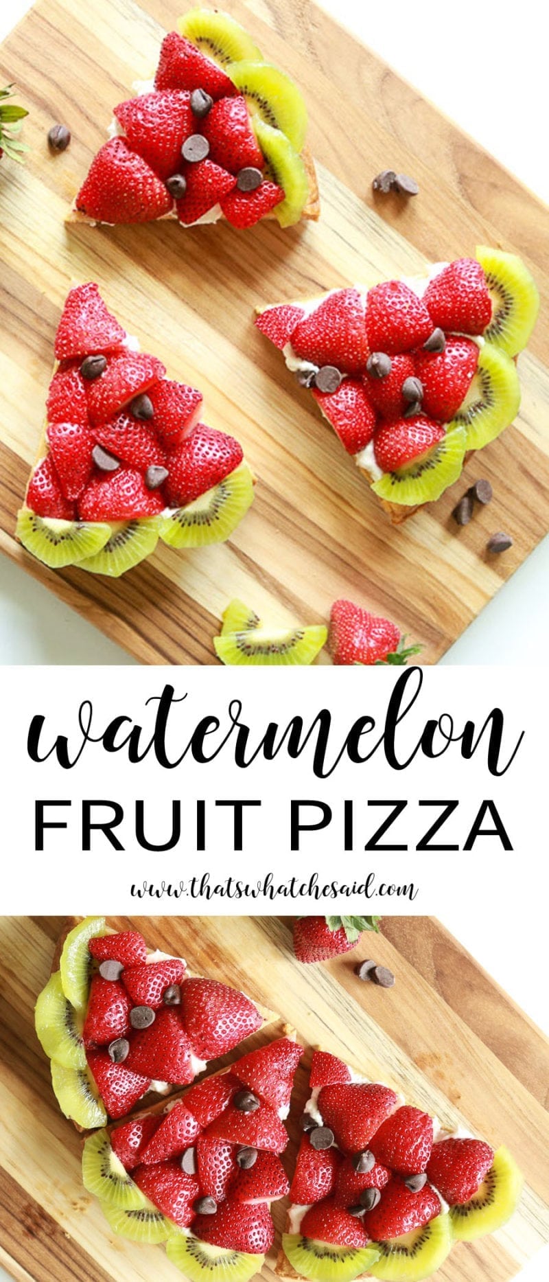 Easy to make Watermelon Fruit Pizza!