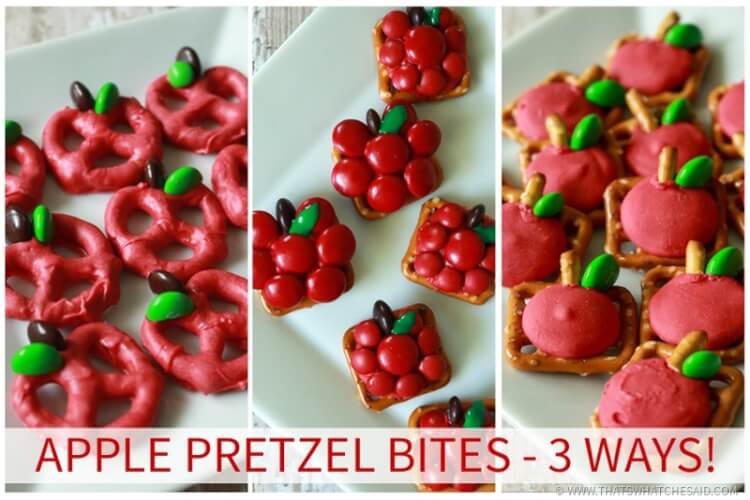 Apple Pretzel Bites 3 Different Ways