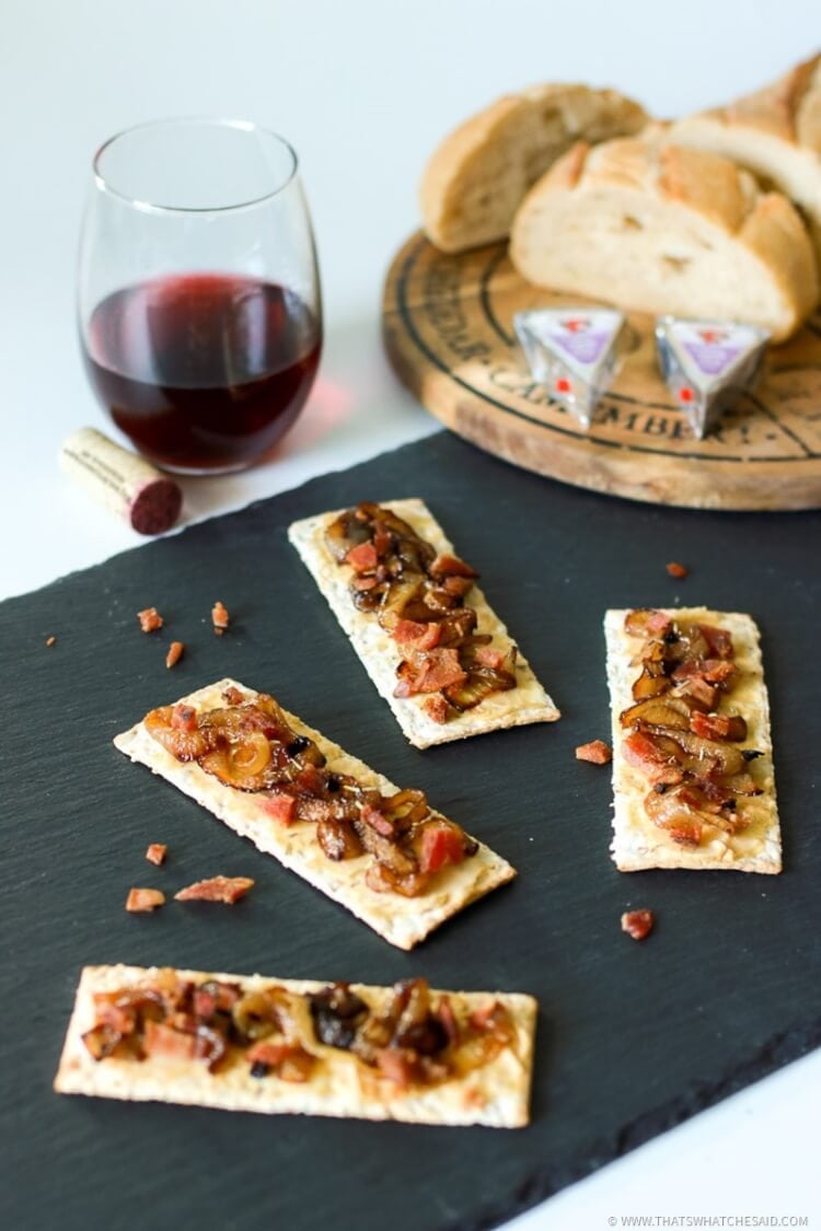 Bacon and Onion Tart Appetizer-19