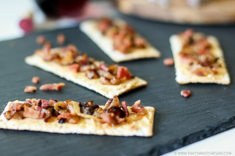 Bacon and Onion Tart Appetizer-21