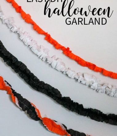 DIY Halloween Garland made from Crepe Paper!