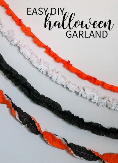 DIY Halloween Garland made from Crepe Paper!