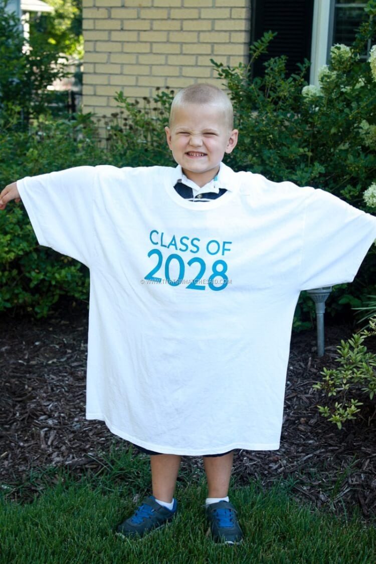 Easy Keepsake T-shirt for the first day of school