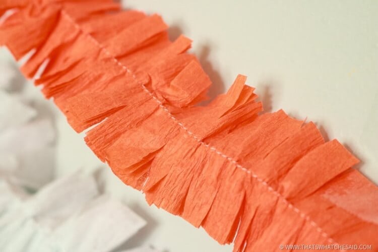 Easy DIY Halloween Garland Idea - Cut Fringe Variety