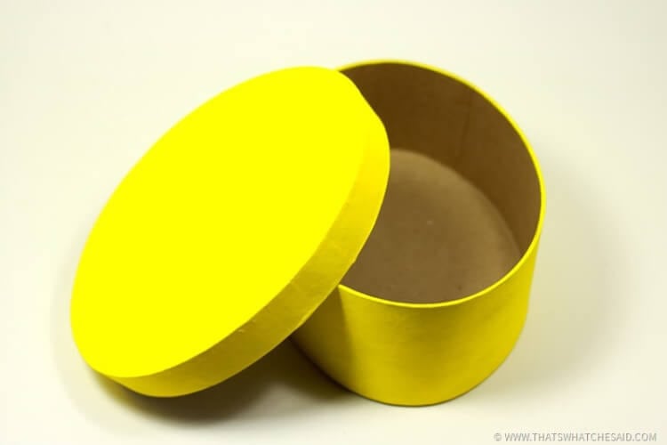 Paint Oval Paper Mache Box Yellow