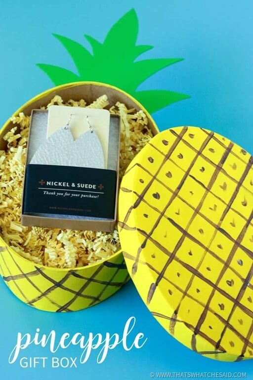 Adorable Pineapple Gift Box Craft Idea!