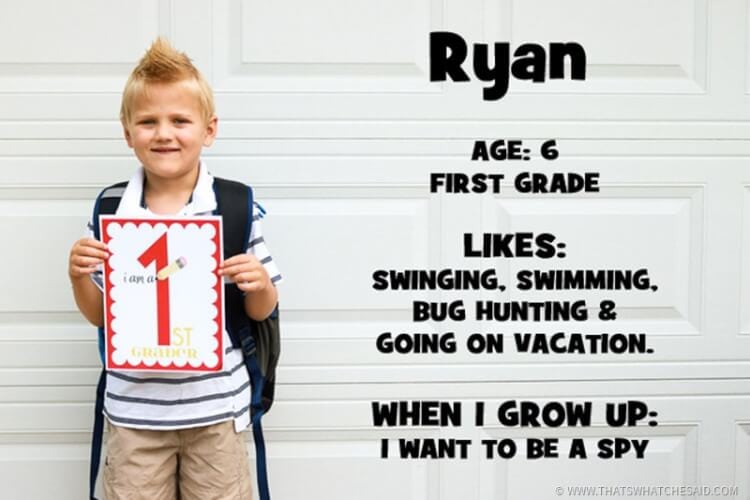 Ryan 1st grade