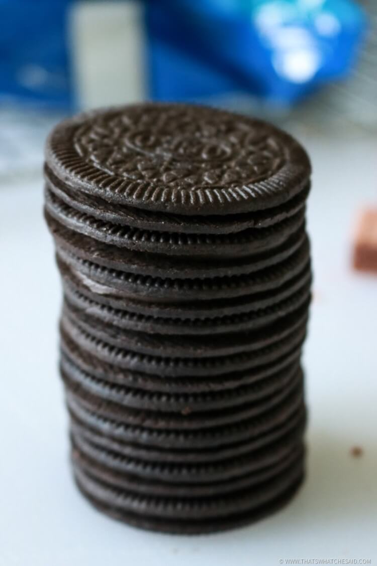 All Chocolate Oreos create the perfect base for football treats