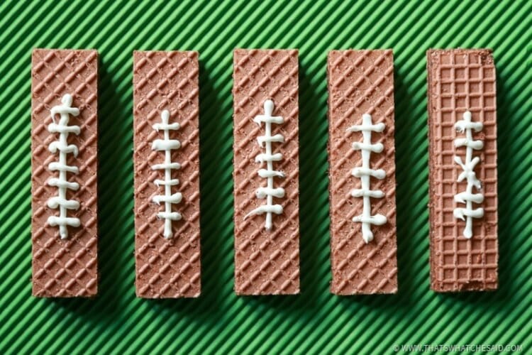 Chocolate Wafer Football Cookies