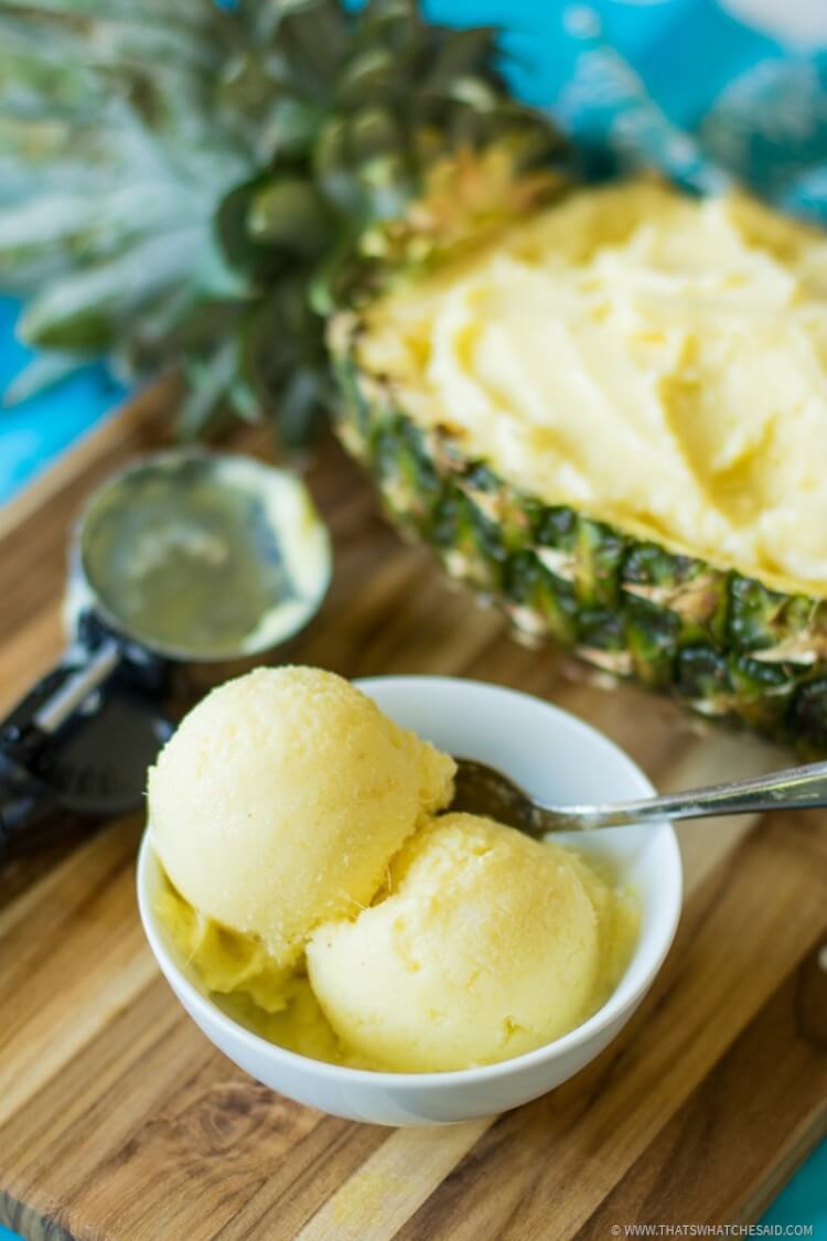 Easy Pineapple Frozen Yogurt Recipe - So easy and delicious!