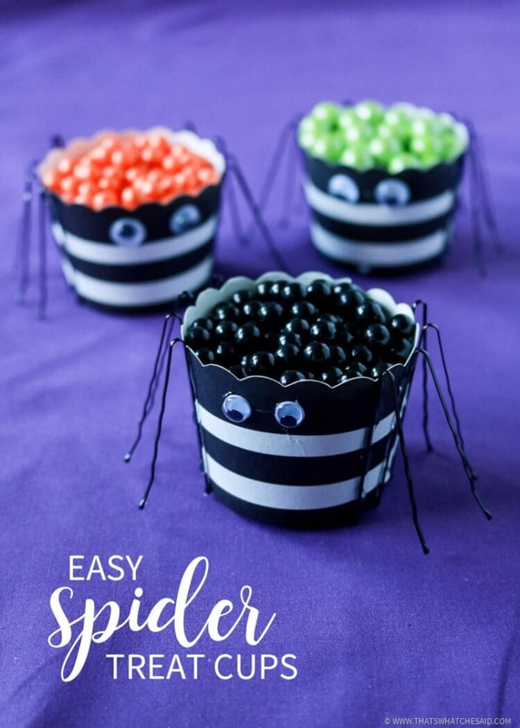 Easy Spider Treat Cups
