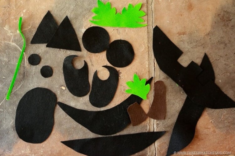 Felt Shapes for Jack-o-Lantern Kid's Activity