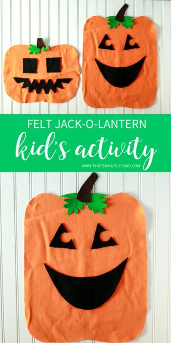 Felt Jack-o-Lantern Toddler Activity