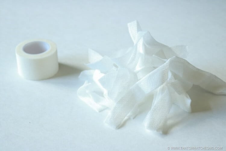 Gauze Strips White Tape Make the Perfect Supplies for Pumpkin Mummies