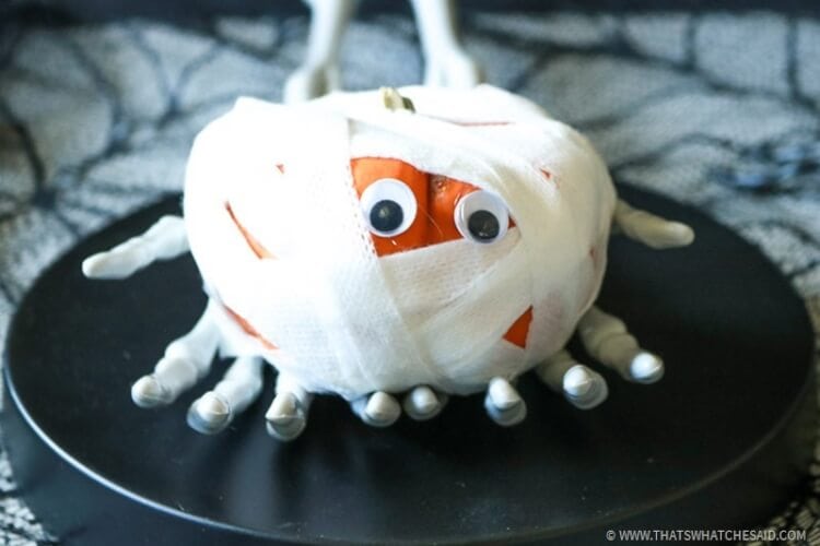 Pumpkin Mummies Halloween Kids Craft | No Carve Pumpkin Idea