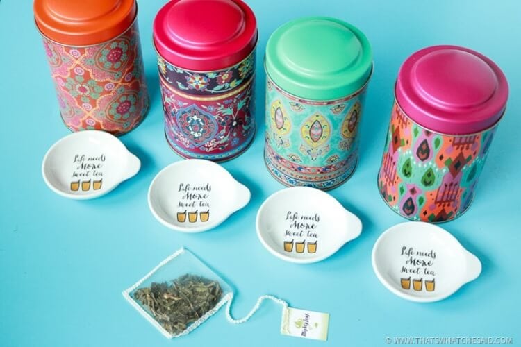 Tea Tins and Tea Bag Rests as Attendance Gifts Tea Tins and Tea Bag Rests as Attendance Gifts