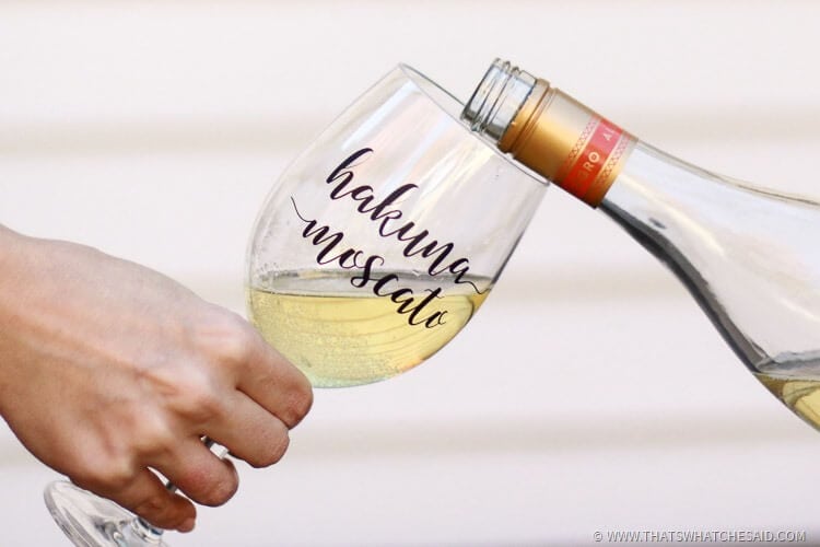 Fun Free Wine Glass Decal Perfect for Girls Night Out