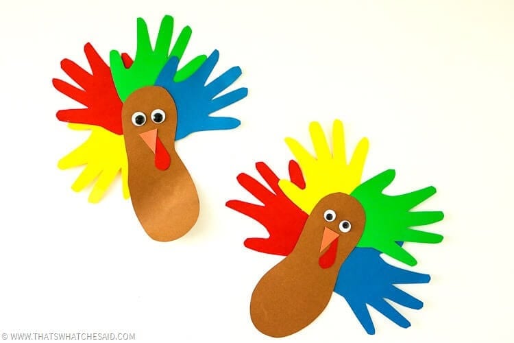 Paper Turkey Kid's Activity using Hand and Footprints