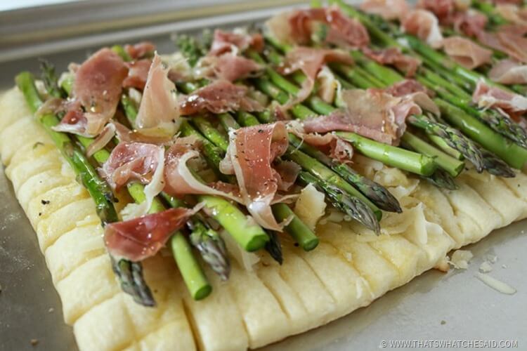 Proscuitto Asparagus Gruyere Tart-Perfect Appetizer Idea